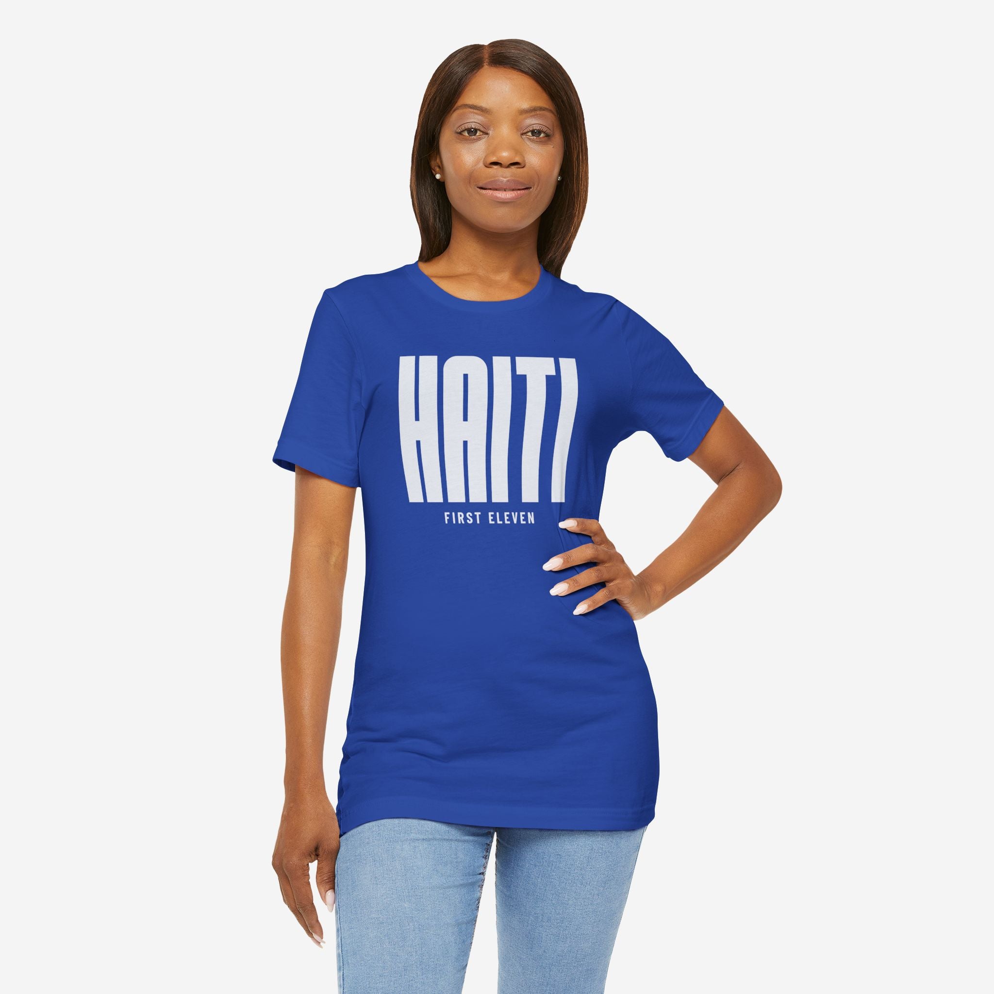 Womens Haiti Foutbòl Tee